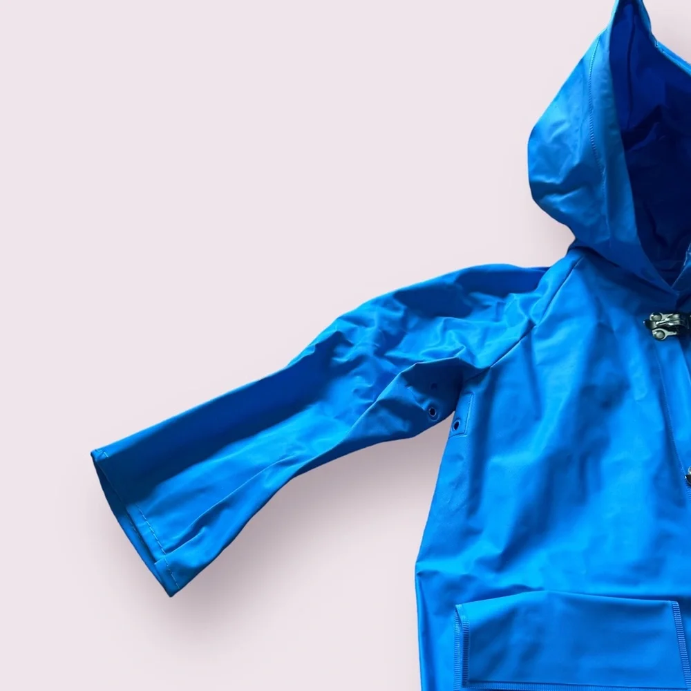 Vintage 1983 Cabbage Patch Kids Doll Pink And Blue Vinyl Raincoat Size 4 - Picture 3 of 13